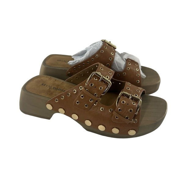 NWT Keli Dagger Jolt Brown Clog Sandal 8 - Picture 2 of 10